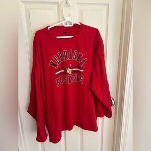 Nebraska Huskies Red Graphic Long Sleeve Shirt Size 3X